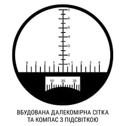 Бінокль SIGETA Admiral 7x50 Military floating/compass/reticle морський - мініатюра 7