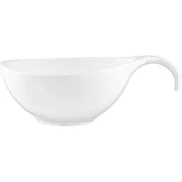 Салатник с ручкой Ardesto фарфор 360 мл белый (AR3745)