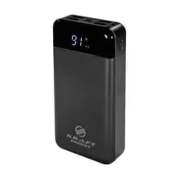 Повербанк 20000mAh Power Bank Kraft KPB-2120FCL Black 22.5W QC3.0 LED-ліхтар (43-00089) - мініатюра 2