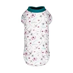 Футболка Pet Fashion Flora для собак бавовна білий трикотаж з квітковим принтом M