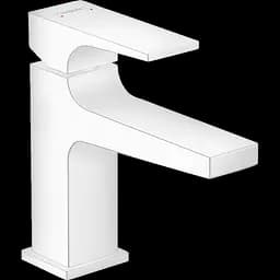 Змішувач Hansgrohe Metropol 100 для умивальника з донним клапаном push-open Matt White 32500700 Білий матовий