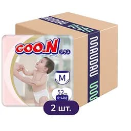 Упаковка трусиков-подгузников GOO.N Plus M (6-12 кг) 104 шт. (52 шт. х 2 шт.)
