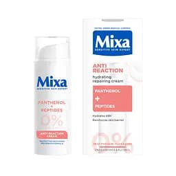 Увлажняющий крем с пантенолом Mixa Anti-Reaction Hydrating Repairing Cream для успокоения и укрепления защитного барьера чувствительной кожи лица 50 мл