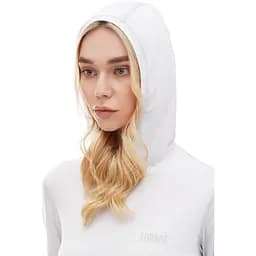 Термофутболка жіноча Turbat Hike Lite LS Hood Women S Світло-сірий - мініатюра 3