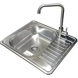 Комплект мийка + змішувач Romzha Sims Satin (B)