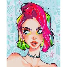 Картина за номерами Леді грандж @nila_art_art Brushme BS53389 40х50 см