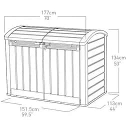 Ящик для зовнішнього зберігання KETER STORE-IT-OUT Ultra 2000 л - мініатюра 2