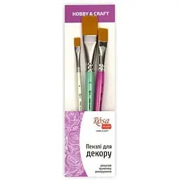 Набор кистей №1 для декора синтетика 3 шт.