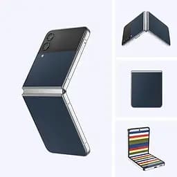 Смартфон Samsung Galaxy Flip4 Bespoke Edition 8/256GB Silver/Navy/Navy [5G, NFC, 2 SIM/1 SIM + 1 eSIM] - мініатюра 2