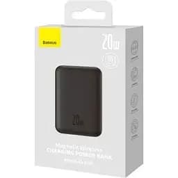 Зовнішній акумулятор Baseus MagSafe магнітний 6000mAh 20W (PPCX020001) чорний - мініатюра 5