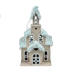 Будиночок декоративний Dashuri новорічний дерев'яний 10х12х25 см 28124500