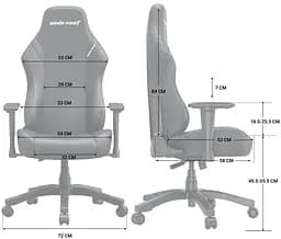 Ігрове крісло Anda Seat Luna Size L Black/Red PVC (AD18-44-BR-PV) - мініатюра 9