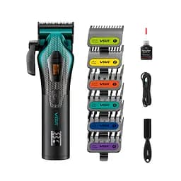 Машинка для стрижки аккумуляторная VGR V-271 8000-11000 RPM LED дисплей (6 насадок)