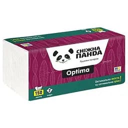 Паперові рушники Сніжна панда Optima двошарові 150 шт.