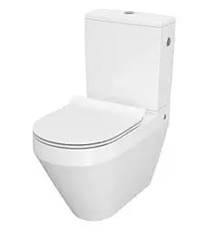 Унітаз підлоговий овальний Cersanit Crea K114-023 CleanOn з сидінням Slim дюропласт soft close без бачка 30412