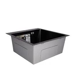 Кухонна мийка Lidz H5050B 3.0/0.8 мм Brush Black (LDH5050BPVD3008), Чорний - мініатюра 3