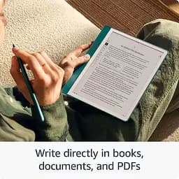 Електронна книга Amazon Kindle Scribe 1st Gen 2024 Metallic Jade, 64GB, дисплей 10.2 E Ink Carta 2480?1860, 300 dpi, антиблікове покриття, підсвічування, ємнісний сенсор, металевий корпус, підтримка аудіо, Wi-Fi/Bluetooth, USB-C, стилус - мініатюра 4