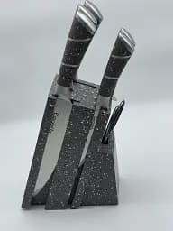 Набор ножей для кухни с подставкой Rainberg RB-8805 кухонные ножи и подставки черный