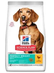 Сухий корм для підтримки ваги дорослих малих та мінатюрних собак Hill’s Science Plan Adult Perfect Weight Small&Mini з куркою 1.5 кг