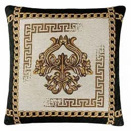 Подушка декоративна Прованс Arte di lusso-1, 45х45 см, білий із золотим (25631)