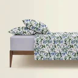 Комплект постільної білизни Cosas Watercolor flowers CS7 Євро зелений (FoliageGreenBlue_45Pearl_200) - мініатюра 2