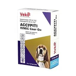 Veko Ассурит Плюс Спот Вон для собак 4-10 кг 6 х 1.0 мл пак