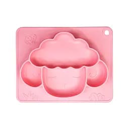 Силиконовая тарелка-коврик "Баранчик" MGZ-0125(Pink) 18х23 см