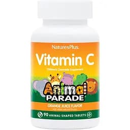 Витамин С для детей NaturesPlus Animal Parade Апельсин 90 жевательных таблеток
