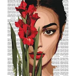 Картина за номерами "Барвиста поезія: Червоні гладіолуси" ©art_selena_ua Ідейка KHO8594, 40х50 см
