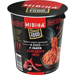 Вермішель швидкого приготування Мівіна Street Food в соусі зі смаком солодкого чилі гостра в стакані 75 г (865881)
