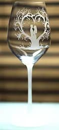 Винний келих з гравіюванням 480 мл Дерево кохання романтичний фужер для пари
