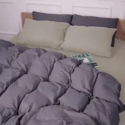 Наволочка MirSon Фланель Cappuchino-Ash Grey 60х60 см (2200009658563) - мініатюра 5