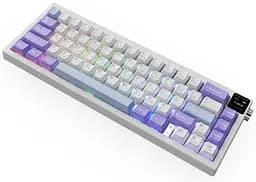 Клавиатура игровая механическая беспроводная Ajazz AK-650WP White-Purple RGB Flying Fish Switch Hot-Swap 2.4G/Bluetooth/USB - мініатюра 4