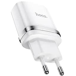 Мережевий зарядний пристрій Hoco N1, 12W 2.4 A з USB-роз'ємом і кабелем Type-C у комплекті білий - мініатюра 3