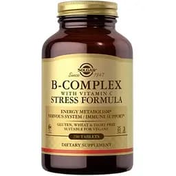 Витамины и минералы Solgar B-Complex with Vitamin C Stress Formula, 250 таблеток