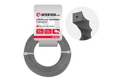 Лісочка для тримера та мотокоси Intertool 2.0 мм x 15м квадрат кручений армований DT-2327