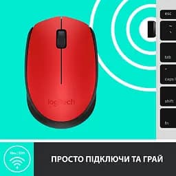Бездротова миша Logitech M171 Wireless Black/Red (910-004641) - мініатюра 6