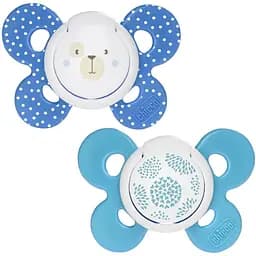 Силіконова пустушка Chicco Physio Comfort, 6-16 міс., блакитна, 2 шт. (74933.21.00.00)
