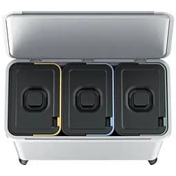 Сортувальник Prosperplast Systema з кришкою та ніжками 3x10 л світло-сірий (62776-427) - мініатюра 2