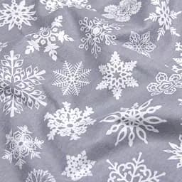Простирадло Cosas на резинці фланель 80х160 snowflakes cs1, сірий (Flannel_SnowflakesWhiteGrey_80x160x20) - мініатюра 6