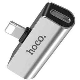 Adapter Hoco LS25 2in1 Lightning -> Lightning + 3.5mm Silver