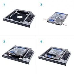 Фрейм-перехідник Grand-X HDD 2,5'' SATA2/SATA3 Slim 9,5mm (HDC-24С) - мініатюра 4