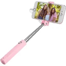 Селфи-монопод - держатель Hoco Starry mini K8 Lightning розовый