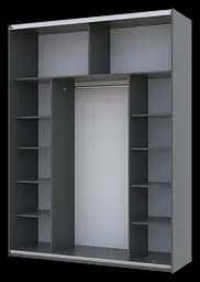 Шафа-купе Doros G-Caiser Графіт Графіт 1 ДСП / 1 дзеркало 180х60х240 (42005088) - мініатюра 7