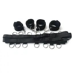 Бандаж Dreamtoys Ремінна система для фіксації до ліжка Blaze Bed Restraint Set - Садо-мазо
