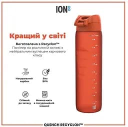 Пляшка для води ION8 1000 мл (ЕКО пляшка) BPA Free Hearty Orange (I8RF1000HORG) - мініатюра 6