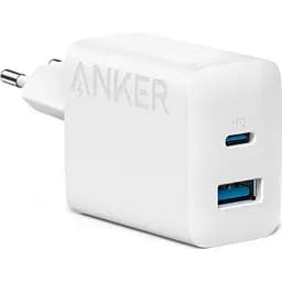 Зарядний пристрій Anker PowerPort 312 PowerIQ 2 виходи Type-C + USB біле