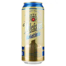 Пиво Meister Weissbier светлое, 5%, ж/б, 0.5 л