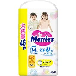 Подгузники-трусики Merries XL 12-22 кг 46 шт.