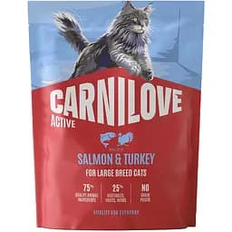 Сухий корм для котів великих порід Carnilove Active Salmon & Turkey Large Breed лосось та індичка 400 г